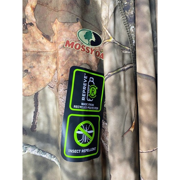 Mossy Oak Long Sleeve Polyester Tee Camo Hunting 2XL Took tag off to wash - Picture 4 of 16